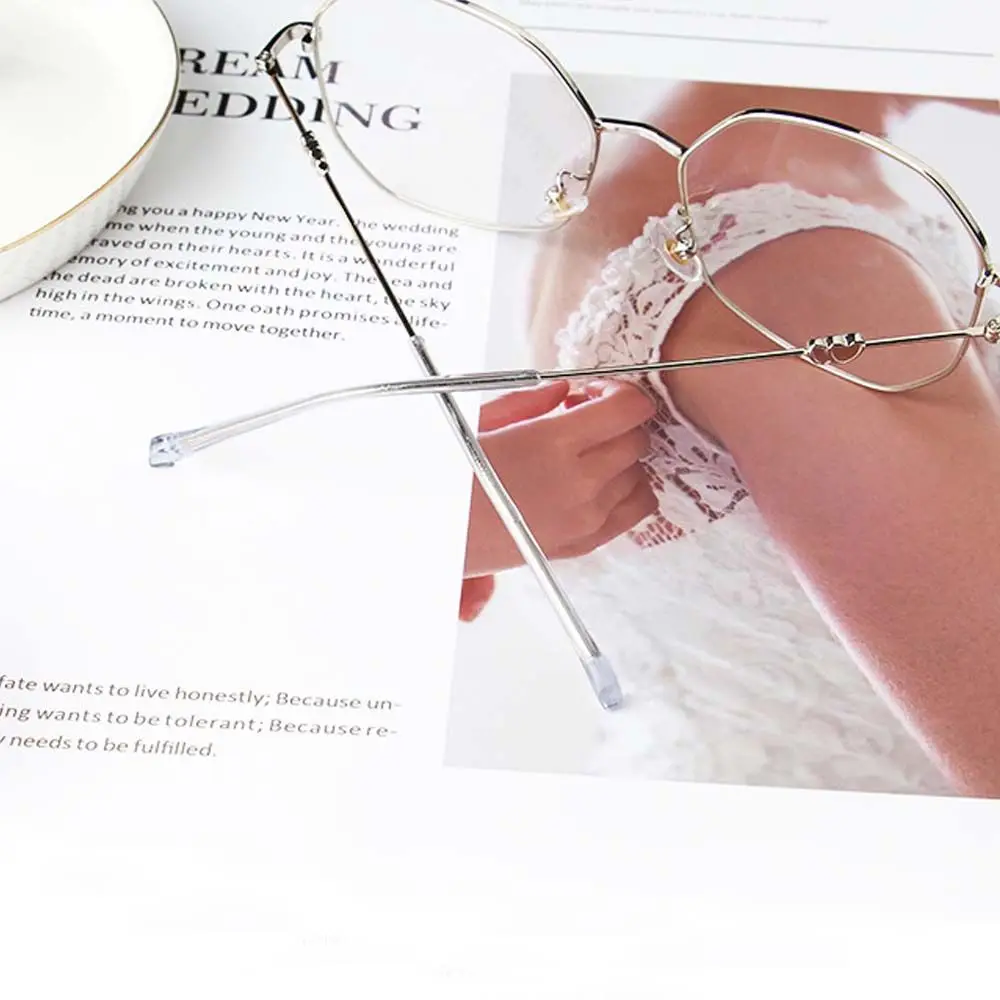 1 Pair Transparent Anti-Slip Eyeglass Holder Plank Round Hole Glasses Foot Cover Legs Sleeve Eyeglass Accessories Ear Hooks