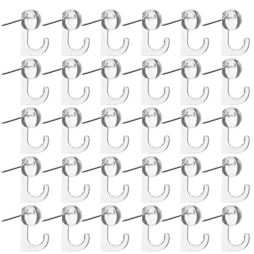 

Tacks and Push Pins Hook Hanger Heavy Duty Picture Hangers Office Hanging Clothes Rack