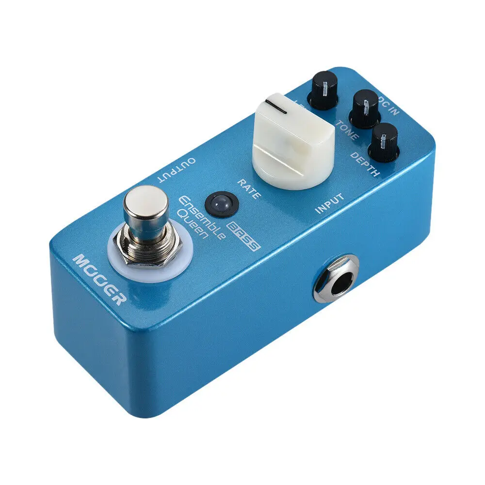 Mooer Ensemble Queen Bass Chorus Pedal- True Bypass, Warm & Smooth Modulation, Bass-Frequency Optimized, Micro Size