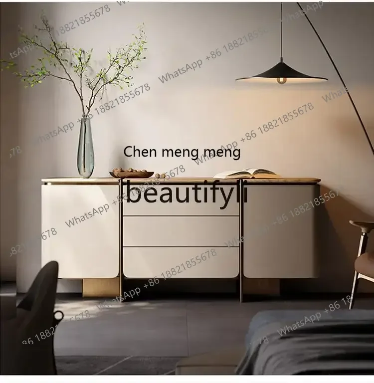 

G Italian solid wood dining side cabinet solid wood high-end villa storage cabinet, entrance cabinet, bedroom TV cabinet