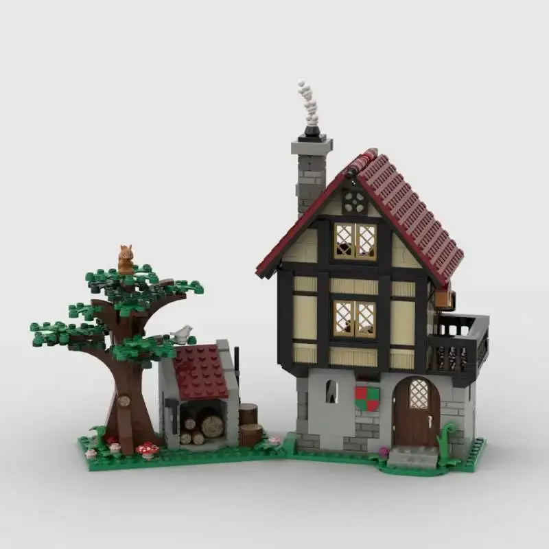 

Конструктор MOC: Средневековый дом, 525 деталей, модель для творческой сборки, набор для подарка на праздник