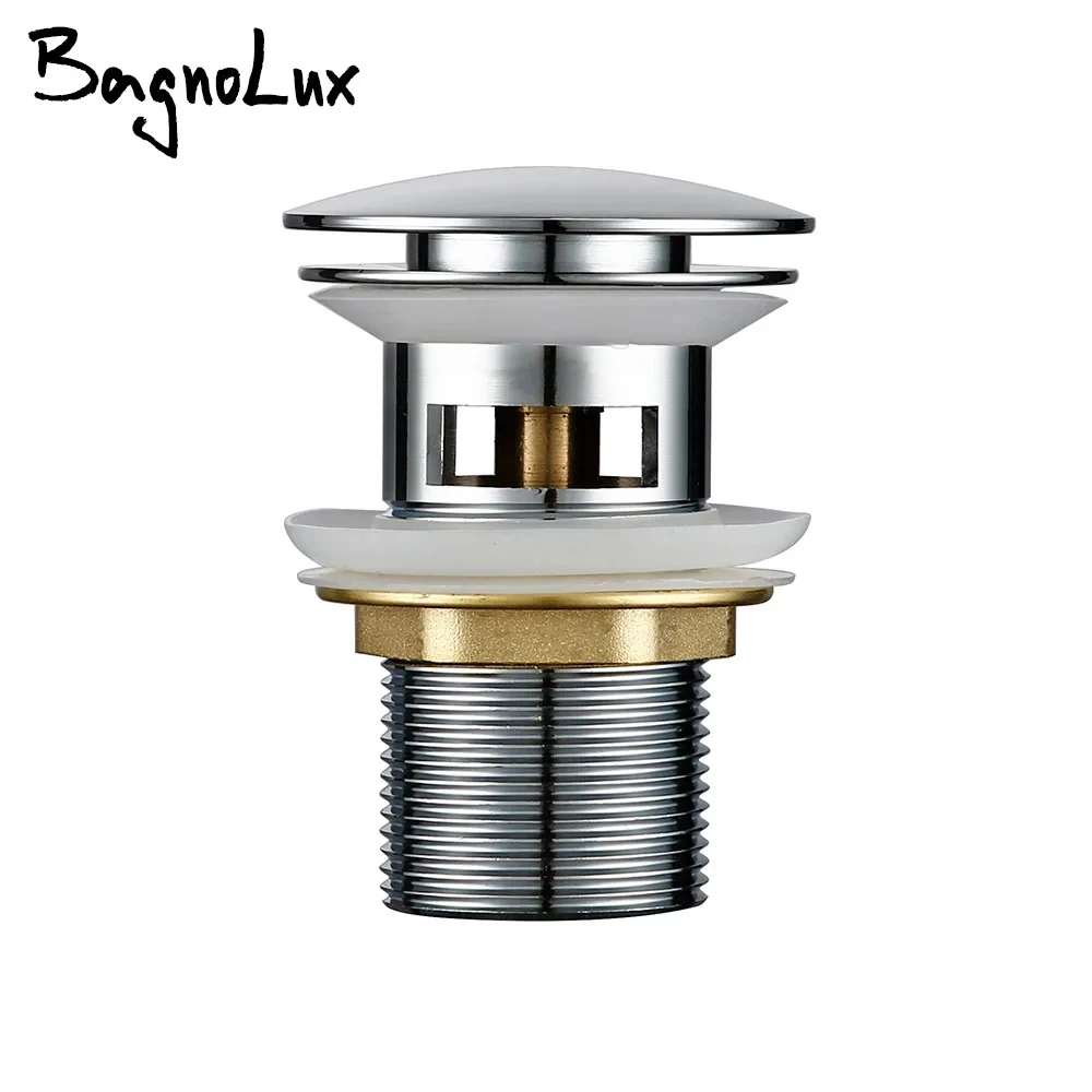 Bagnolux Bathroom Sink Drain Stopper Pop up Drain Without Overflow Or With Overflow for Vessel Sink Lavatory Vanity