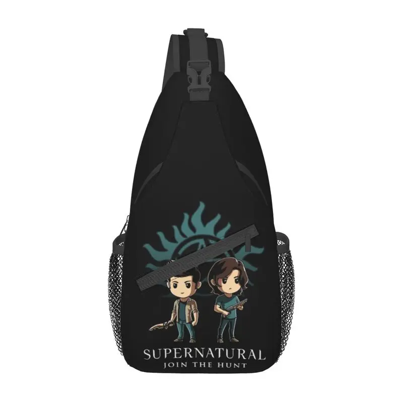 

Dean Winchester Supernatural Sling Chest Crossbody Bag Men Casual TV Show Shoulder Backpack for Hiking