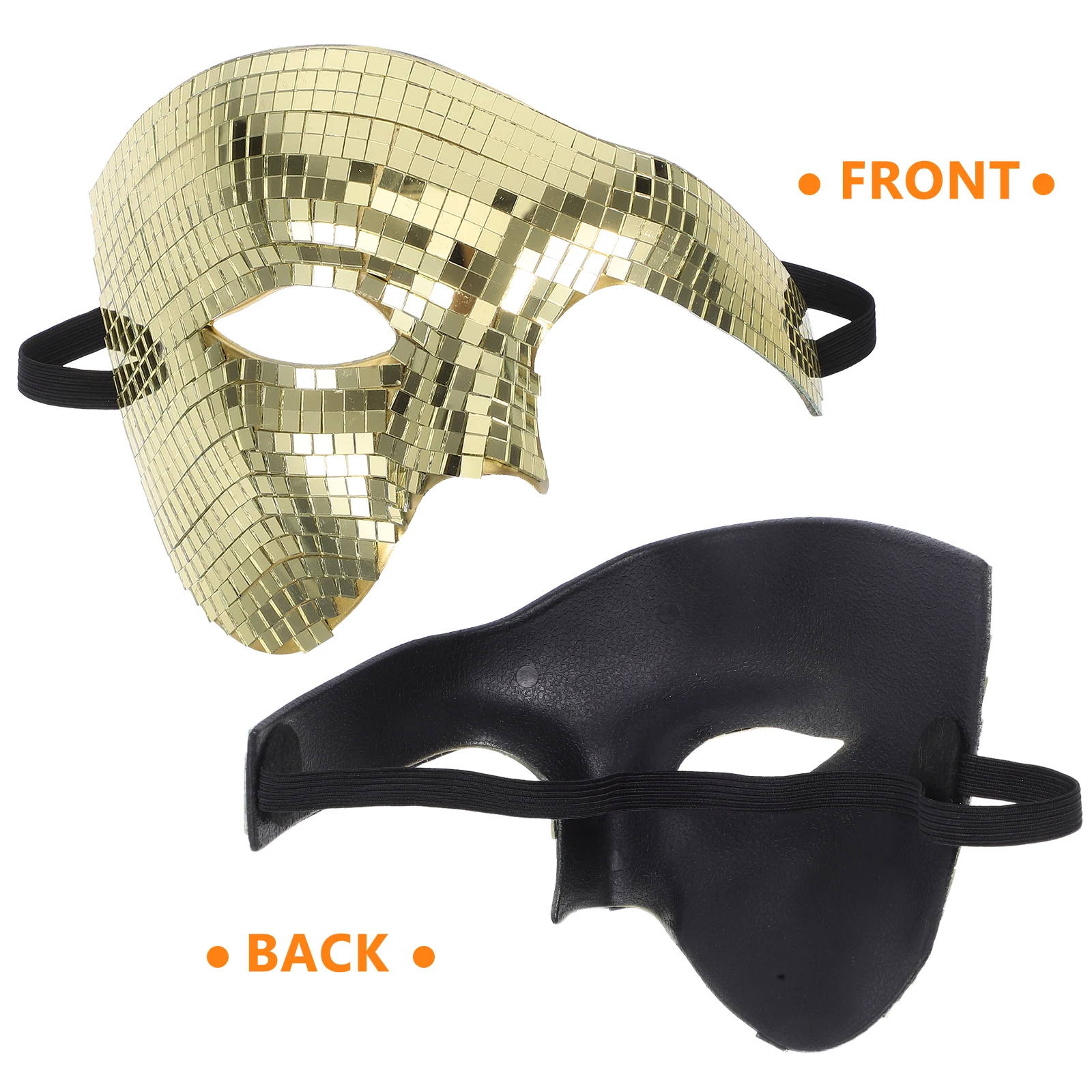 Masque Disco Disco miroir, masque facial miroir, boule de mascarade, couverture faciale, fête d'halloween, adultes, tenues de musique à paillettes, accessoires