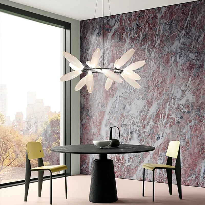 ضوء فاخر مطعم الثريا الفن الزجاج فيلا فندق بار مكتب دراسة الإبداعية غرفة الطعام مصمم مصابيح الزخرفية