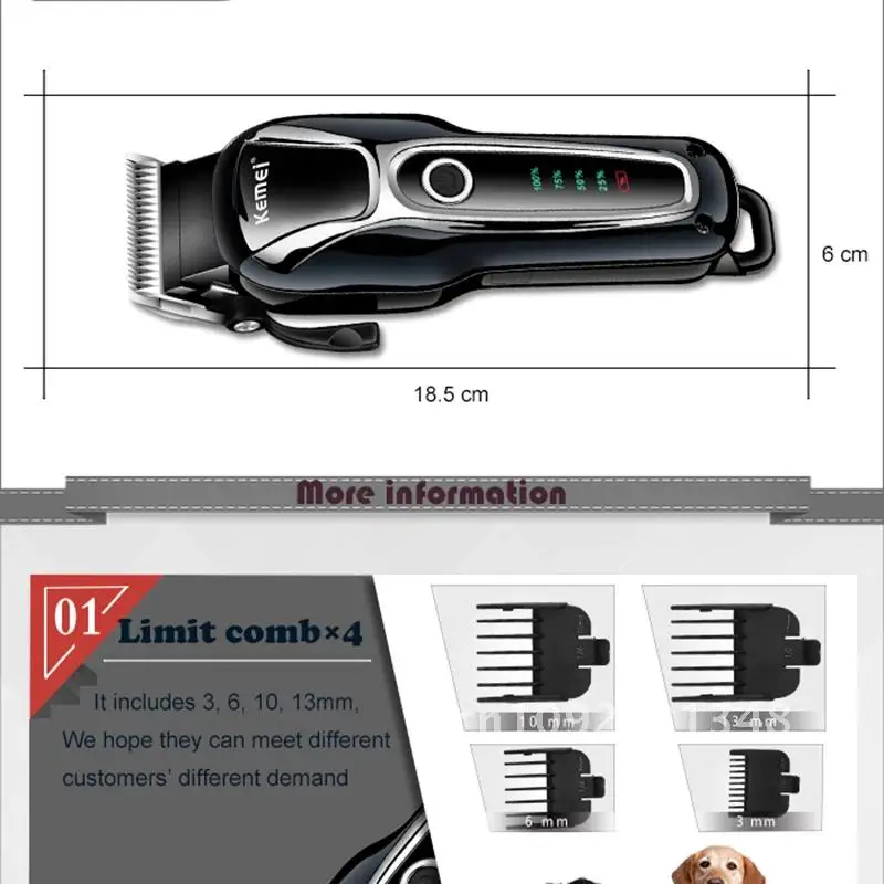 100-240v rechargeable professional dog hair trimmer for cat cutter grooming machine hair remover animal hair clipper for pet