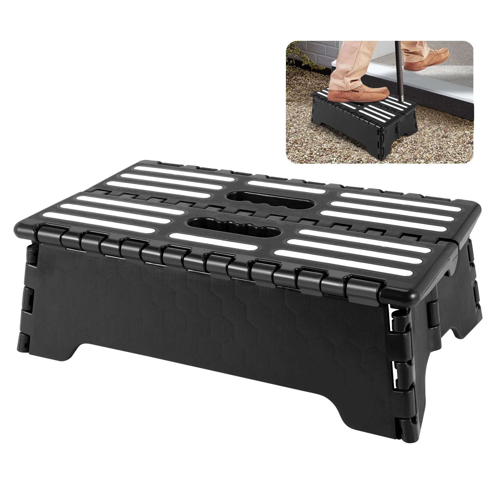 

Non-Slip Small Compact Folding Flat Step Stool Heavy Duty Portable