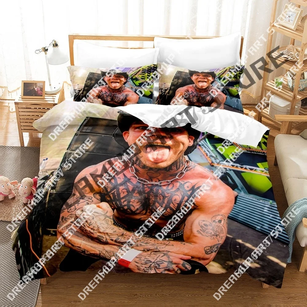 

Комплект постельного белья Lil Texas DJ с 3D принтом Twin Queen King, полноразмерный пододеяльник, наволочка, кровать для мальчиков и девочек, домашний текстиль для взрослых