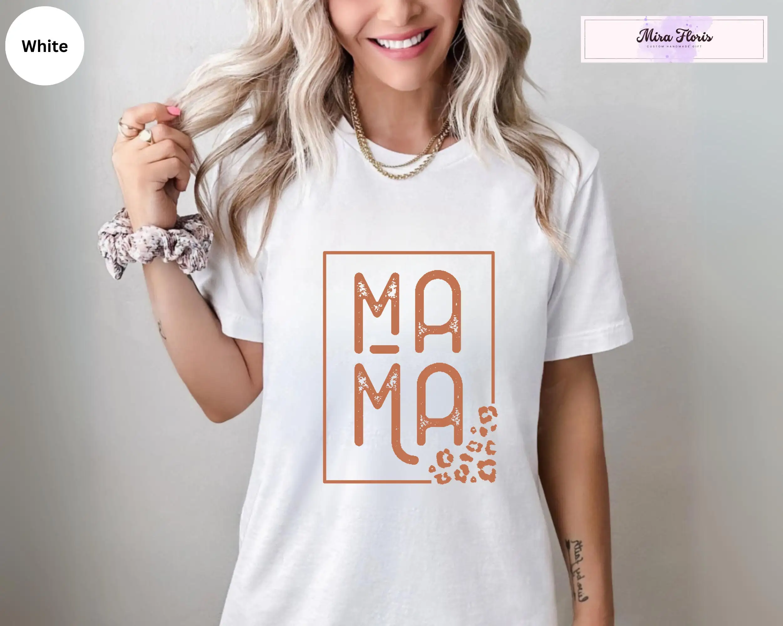 Leopard Print Mama T Shirt for Mother's Day s Mom Cute Mothers