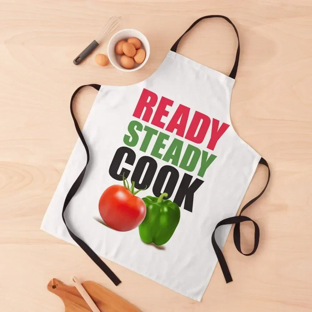 

Ready Steady Cook Apron useful gadgets for home Men kitchen Kitchen Supplies Woman Kitchen Apron