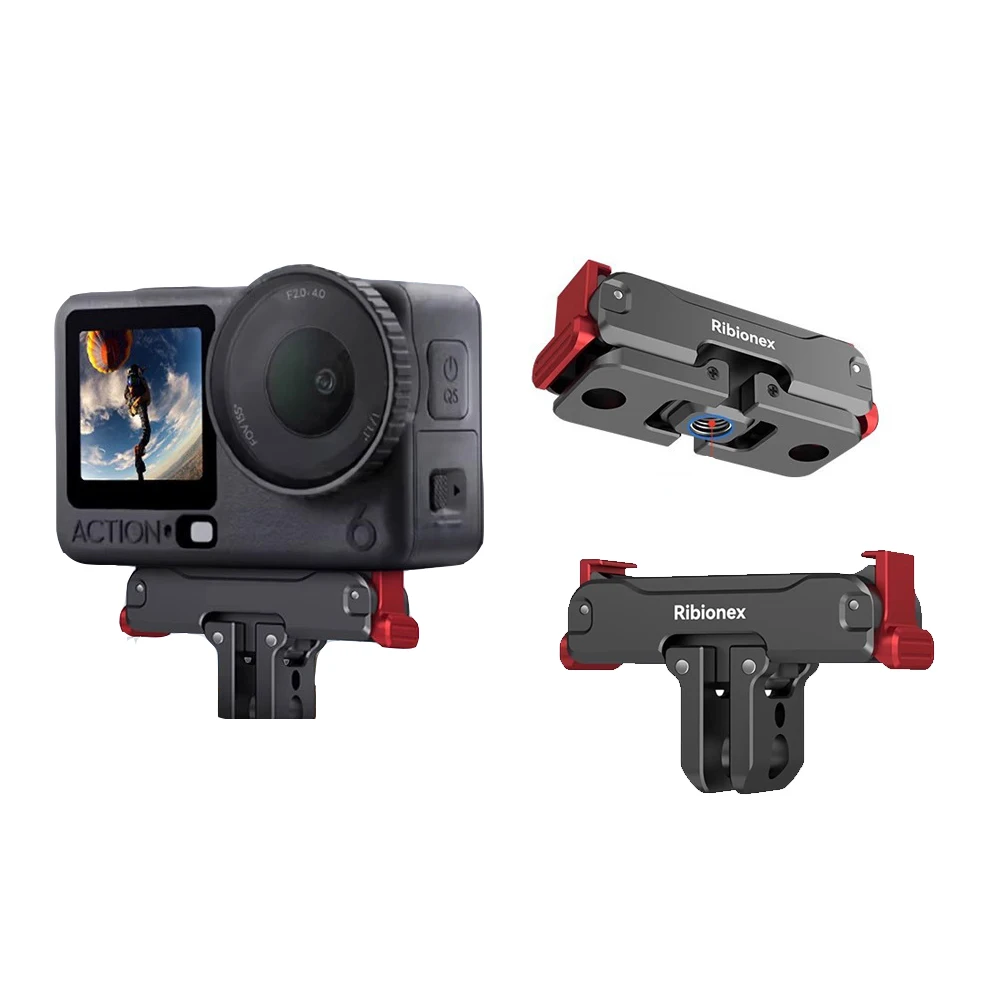 

Quick Release Mount for DJI Osmo Nano Action6,Magnetic Camera Stand Base Foldable 2-Prong and 1/4 Thread Expansion Mount Adapter