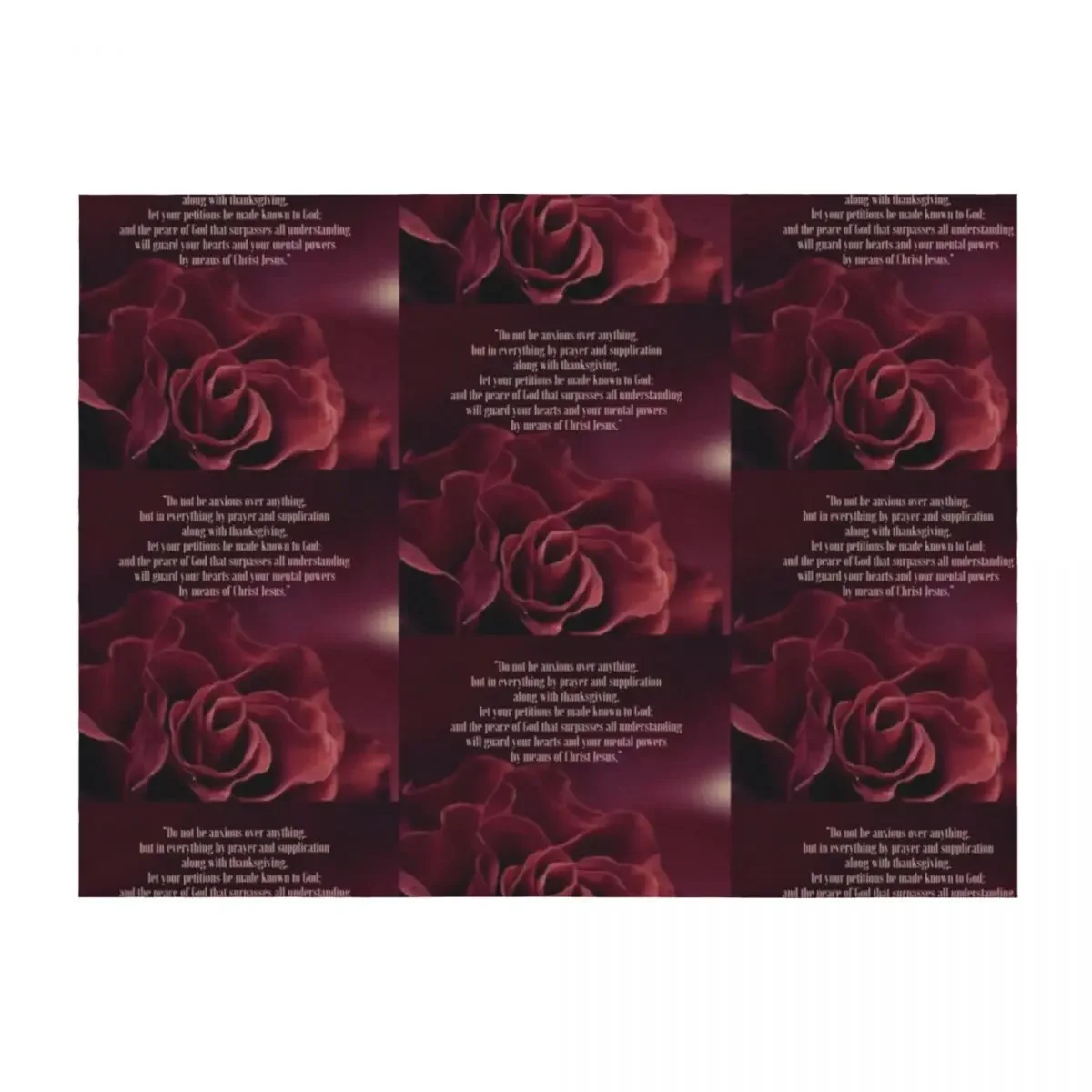 فيليبيانز 4:6,7 رمي بطانية منقوشة على الأريكة بطانيات كبيرة مشعر مرجحة