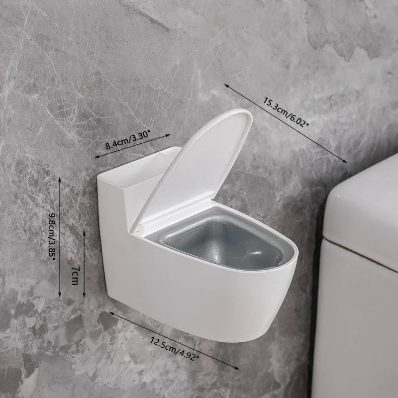 Posacenere per wc portasigarette per bagno di casa con coperchio posacenere in plastica a parete adatto per l'uso in Home Office