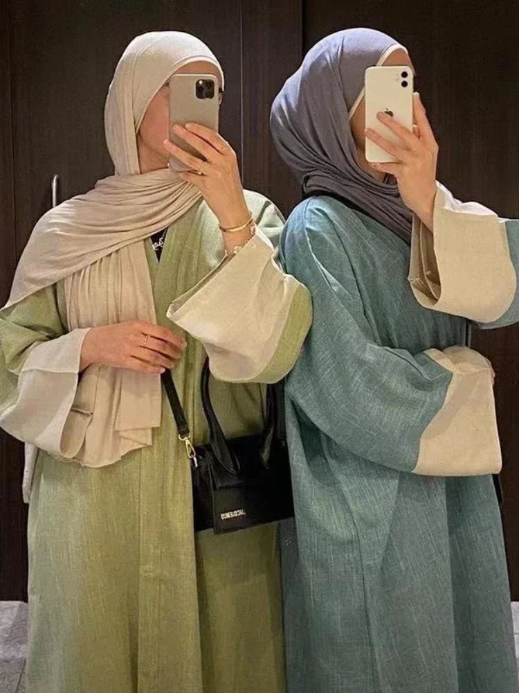 Eid fiesta Abaya para mujeres musulmanas Jalabiya vestido Ramadán elegante bata vestido Marruecos caftán largo abayas Vestidos Largo Cardigan
