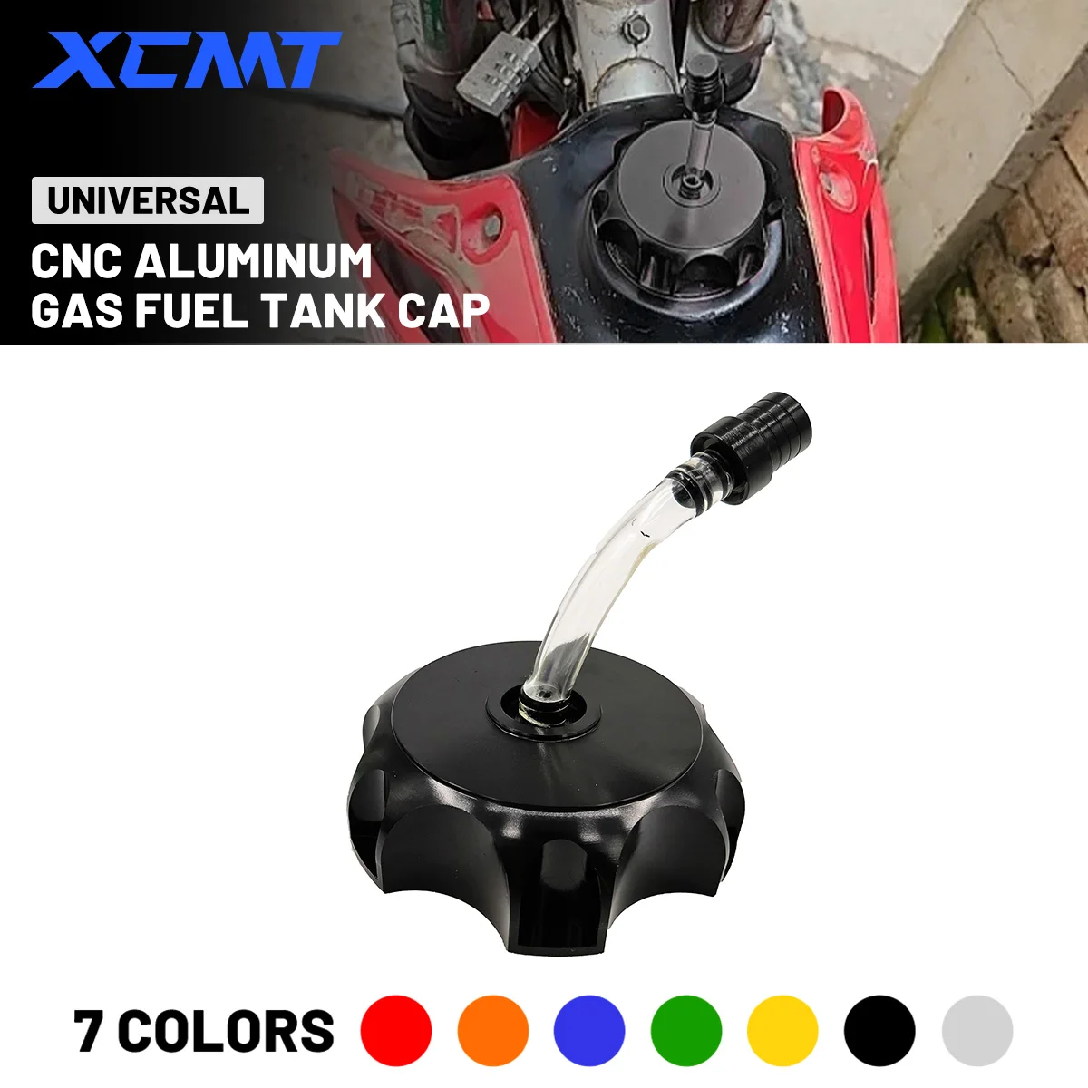 

Motorcycle 50mm CNC Aluminum Racing Gas Fuel Tank Cap With Vent Cap For Yamaha Kawasaki Honda KTM Suzuki ATV Dirt bike Universal