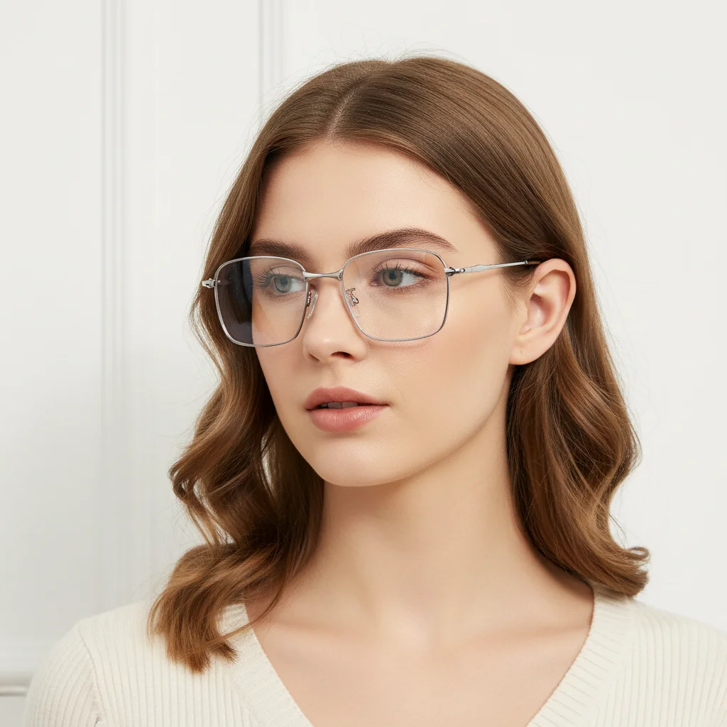 New Square Anti-blue Light Spectacle Frames, Elegant And Mature Style, Fashionable 2184