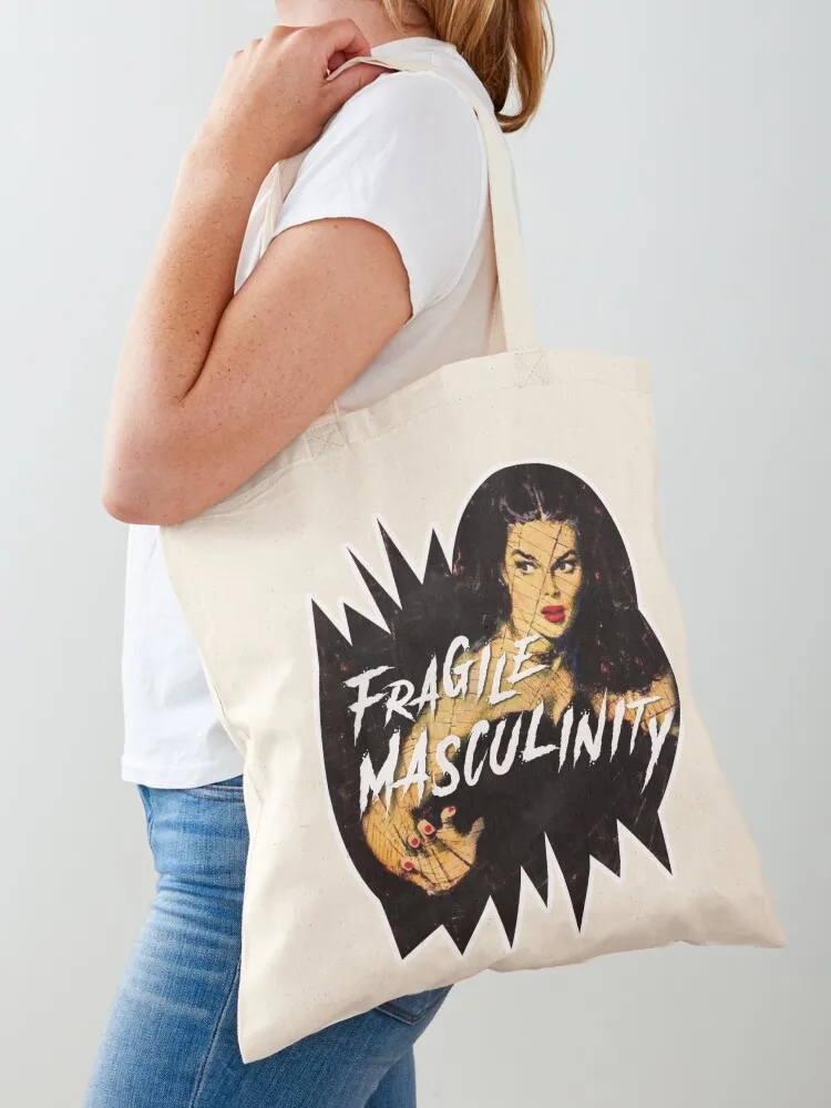 

Fragile Masculinity Tote Bag tote bag canvas shopper bag women canvas shopper woman shopping bags foldable