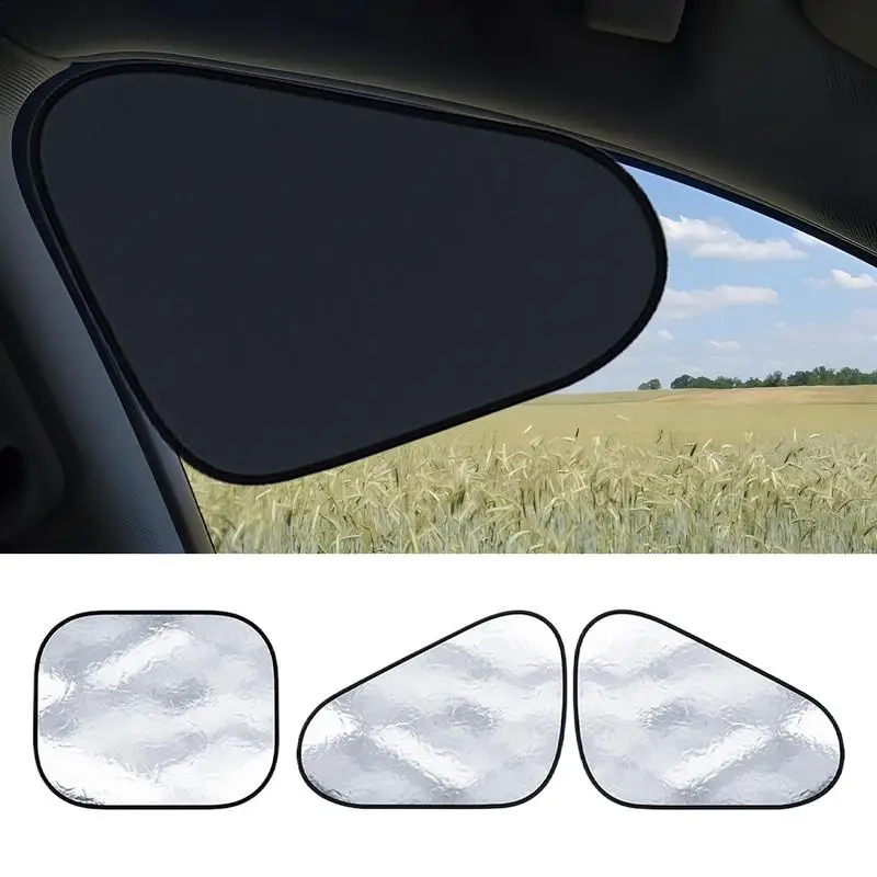 

Car Heat Insulation Electrostatic Window Shades Side Window Sun Shade UV-Blocker Auto Sun Protection Cover Removable Sunshades