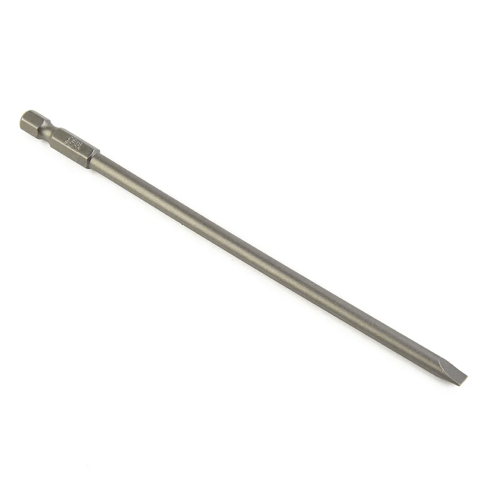 Hex Shank Screwdriver Bit 150mm Long Electric Flat Head Manual Alloy Steel SL3.0 SL4.0 SL5.0 SL6.0 Exquisite Workmanship