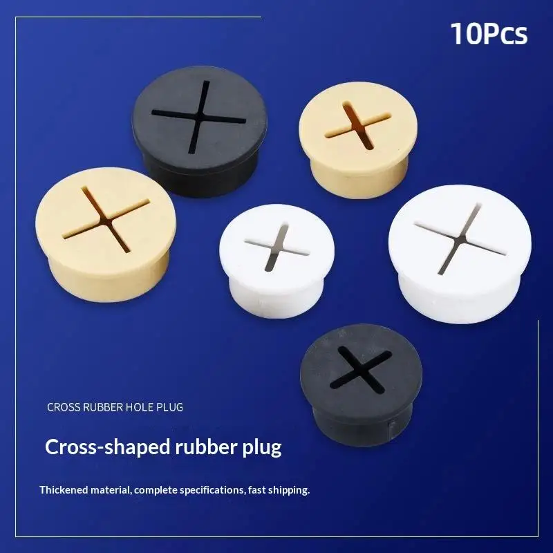 10PCS Office Round Desktop Port Table For USB PC Computer Desk Cable Hole Cover Storage Accessories Desk Cord Grommet Organizer
