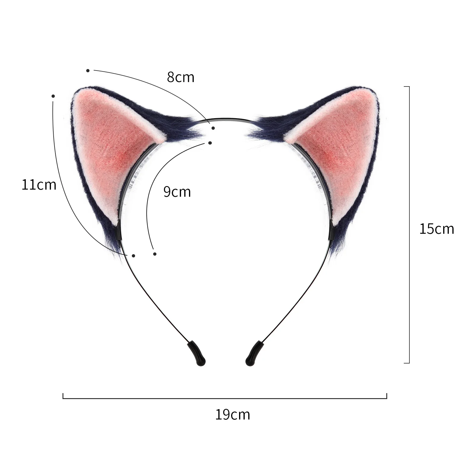 Accessoires d'Oreilles de Bête Faits à la Main, Simulation de Queue d'Oreille de Chat au Clair de Lune, Ensemble de Cerceau de Cheveux, Vêtements de Sauna, Performance Pro