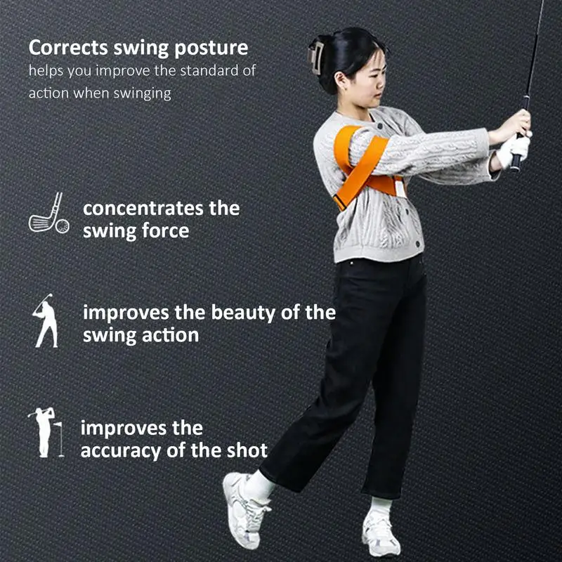 Golf Swing Training Aid Golf Swing Trainer Golf Swing Strap For Men Women Teenagers Golf Posture Correction Practice Supplies