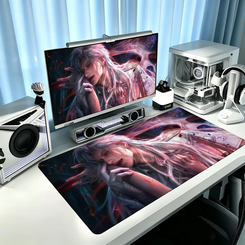 Sylus Love And Deepspace Mouse Pad Large Non-slip Lockedge Desktop Computer Desk Mat Keyboard MousePad Office Gamer Student Gift