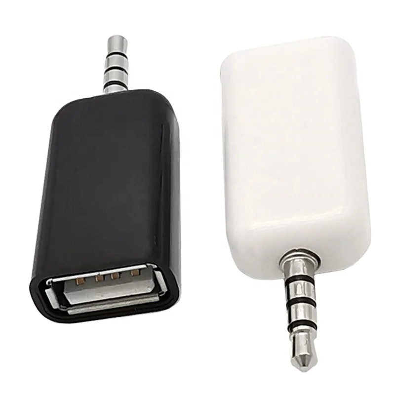 3.5mm Male AUX Audio Plug Jack to USB to Female Converter Adapter Car Audio Converter USB Drive Connecting CD Player
