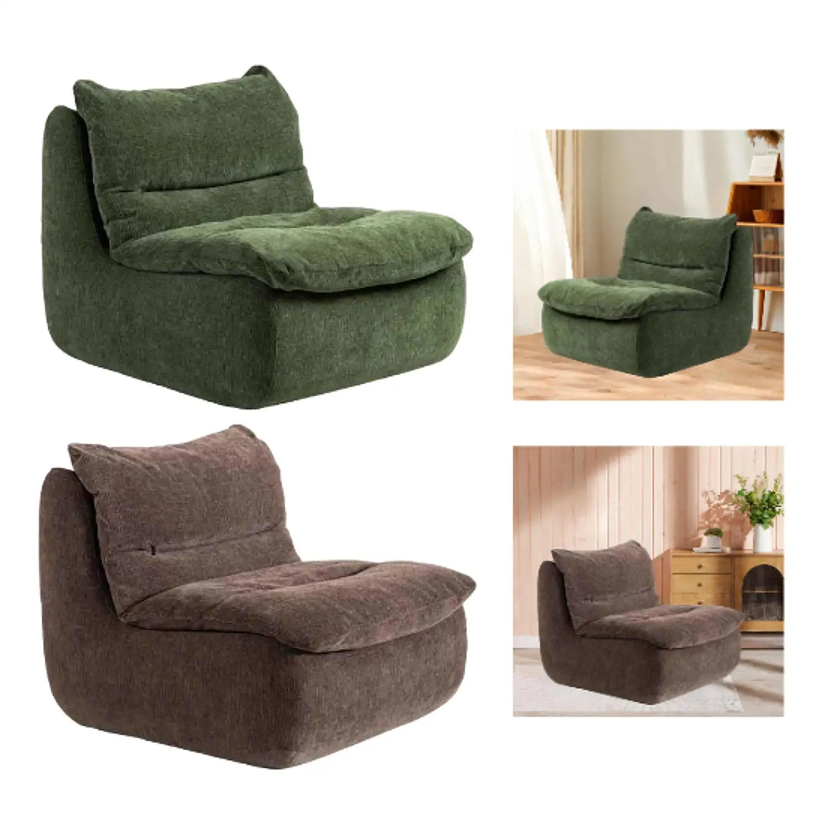 Floor Lounge Sofa Fashion Single Sofa for Guest Room Small Space Balcony