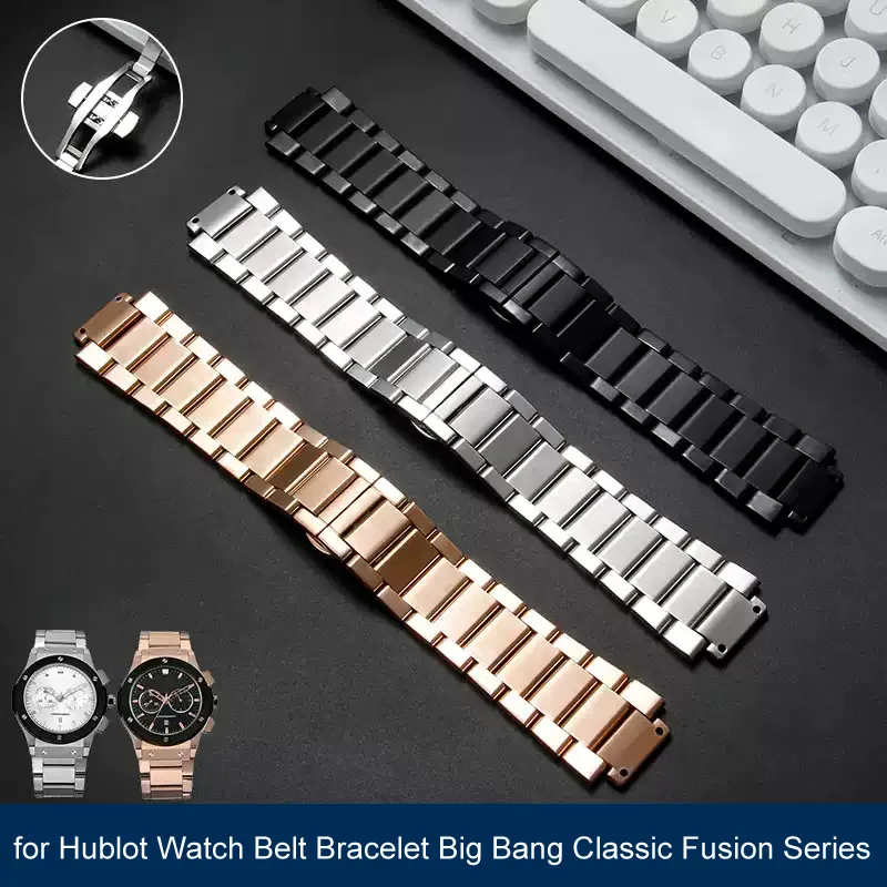 Waterproof 316 Stainless Steel Strap for Hublot Watch Belt Bracelet Big Bang Classic Fusion Series Watch Band 27mm-19mm