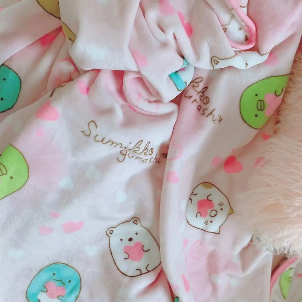 Morbido caldo flanella coperta Sumikko Gurashi lenzuolo copriletto divano tiro meccanico lavaggio flanella coperte