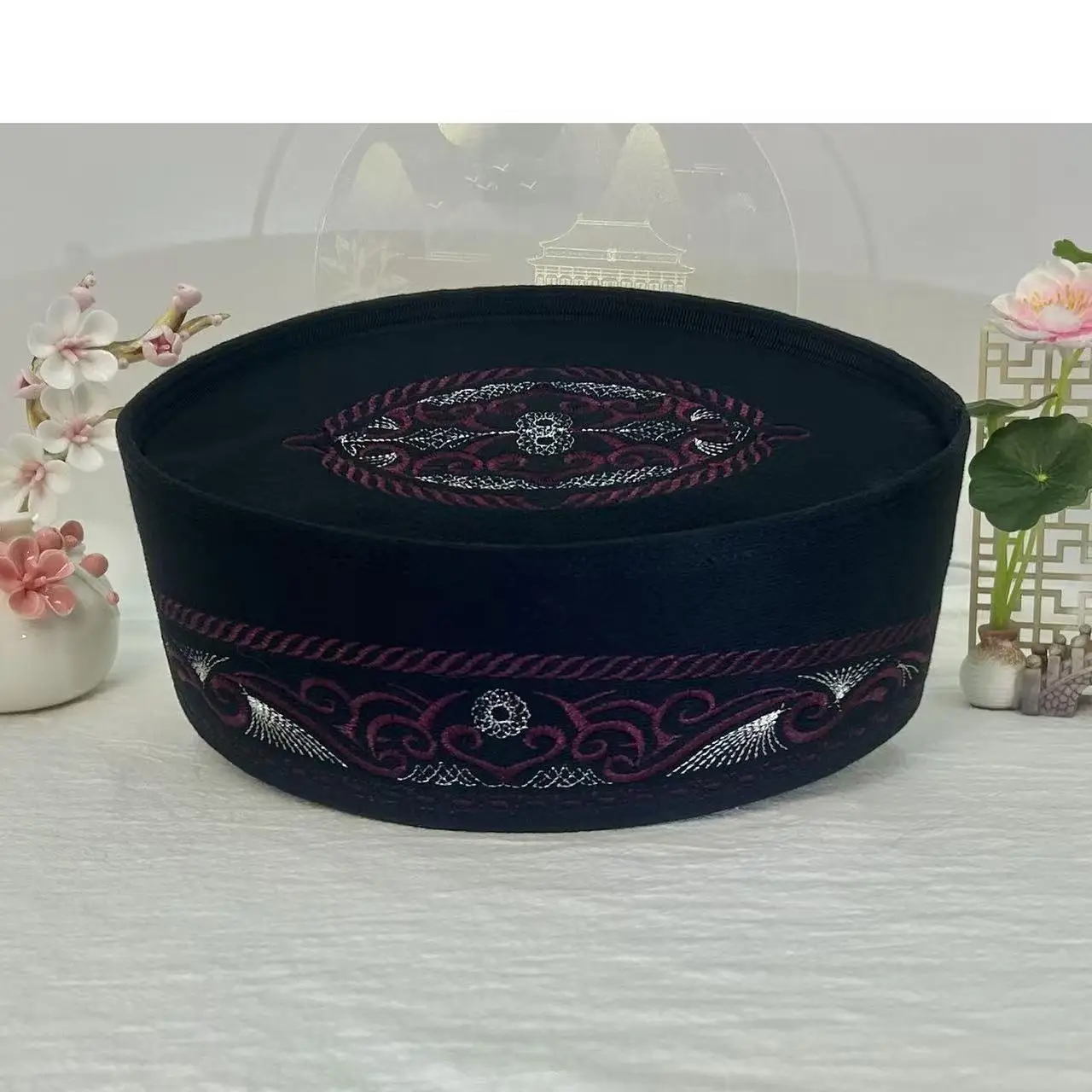 Peci Muslim Pria Pakaian Produk Pajak Turki Sholat Malaysia Topi Kippa Islami Kufi Topi Hitam 03625