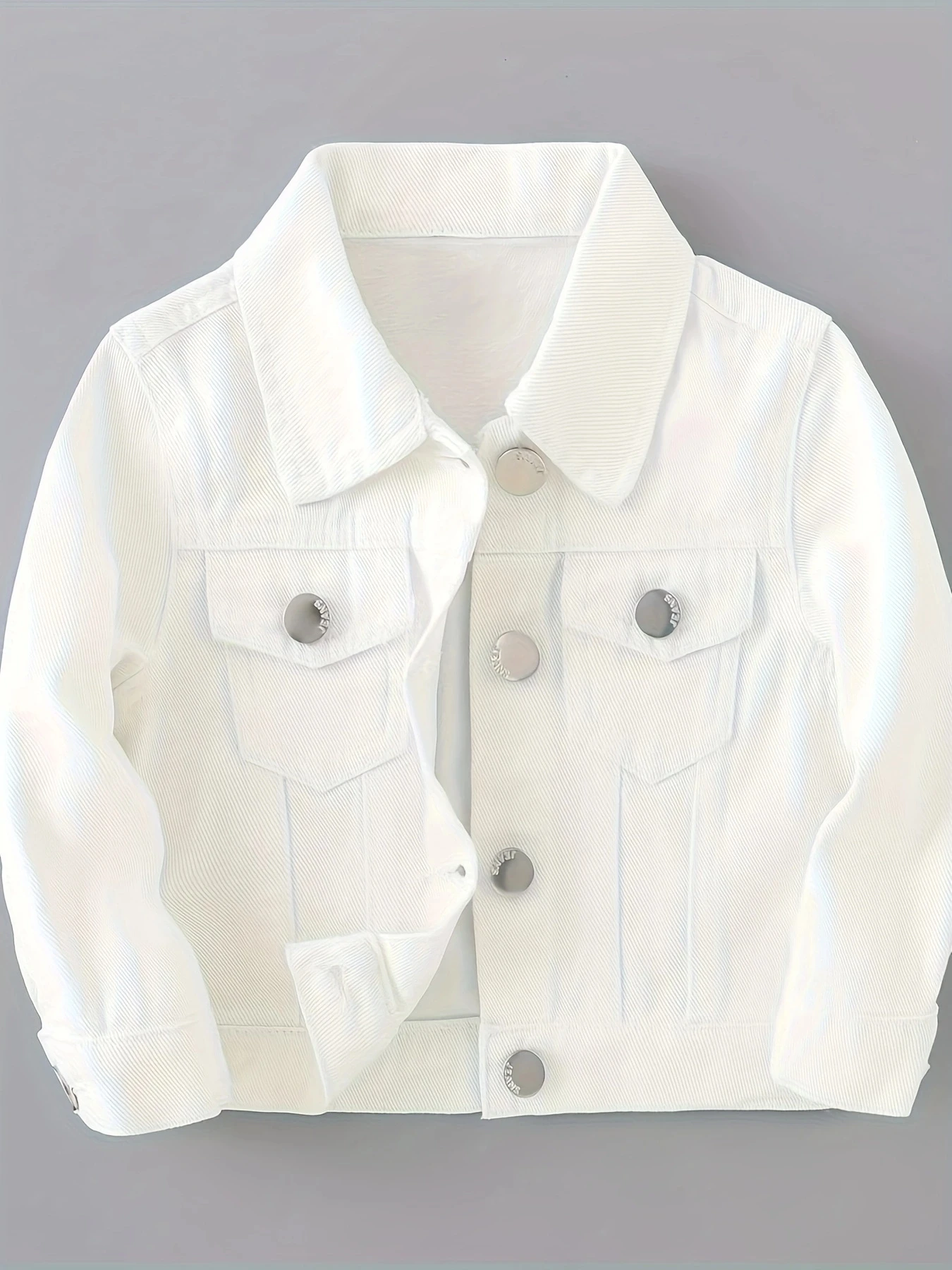 2024 new kids\' slouchy loose white denim jacket