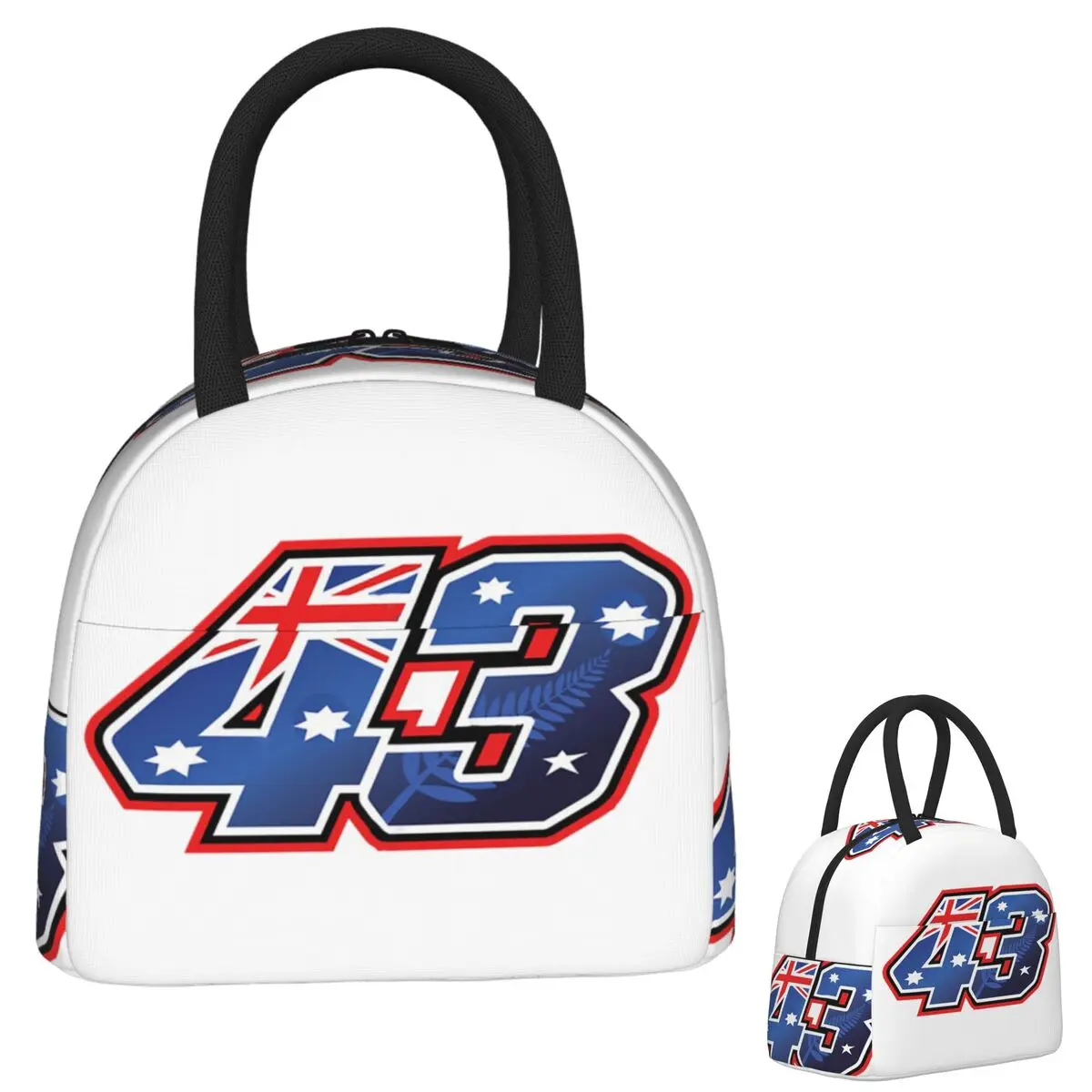 

Jack Miller Number 43 Australia Lunch Bags Insulated Bento Box Lunch Tote Picnic Bags Cooler Bag for Woman Children Office