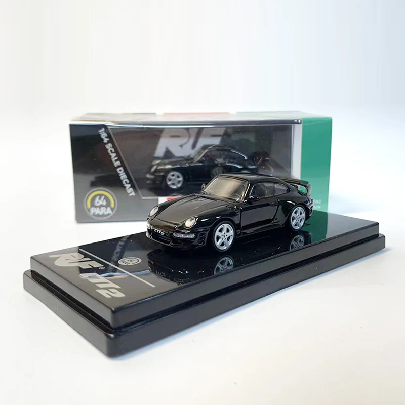 

Модель автомобиля Para 1:64 RUF CTR2 RWB 993 Коллекция литых под давлением из сплава - черный