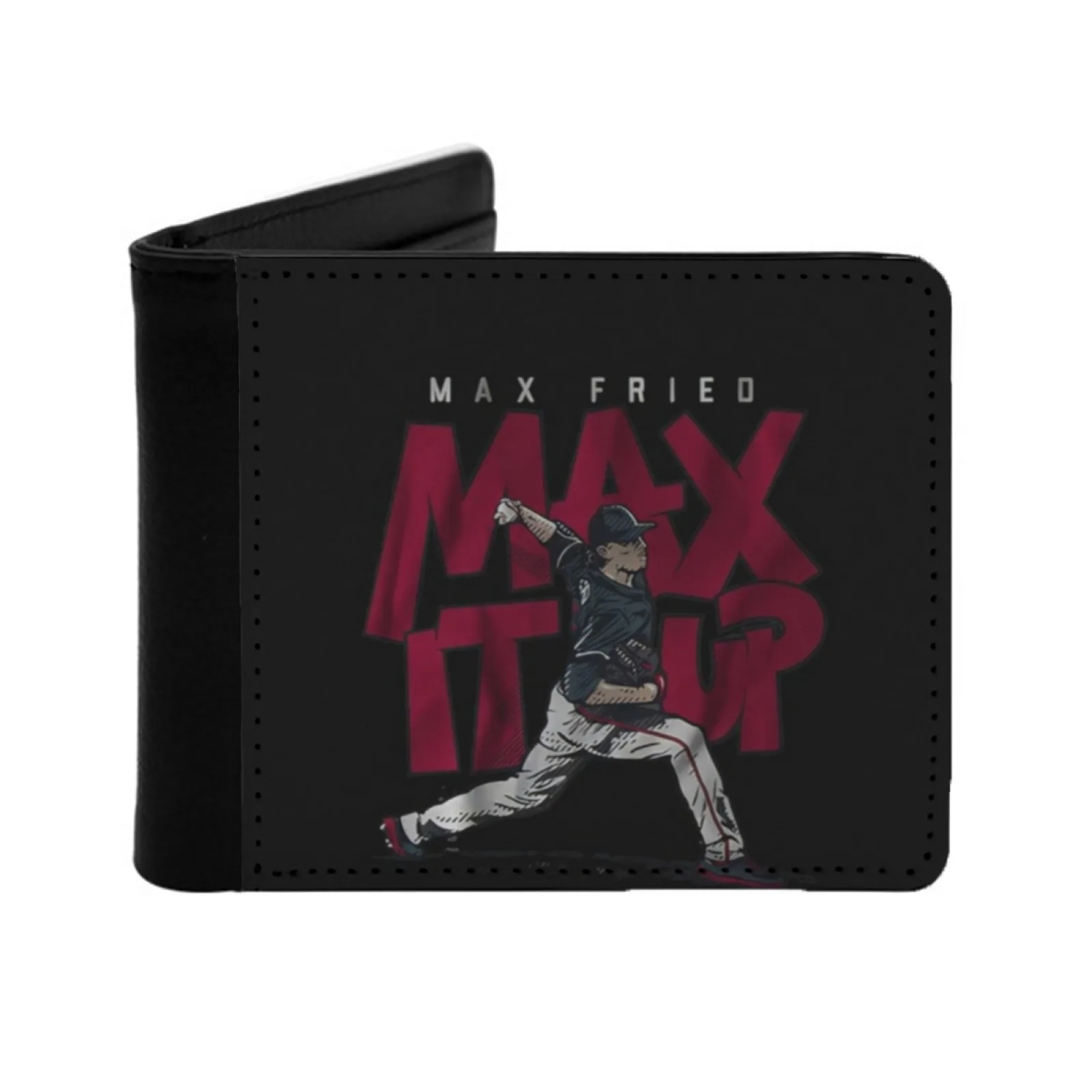 

Max It Up For Fans Men Wallets Card Man Wallet Short Purse Bi-Fold Personalized Purses Max Fried Dansby Swanson Freddie Freeman