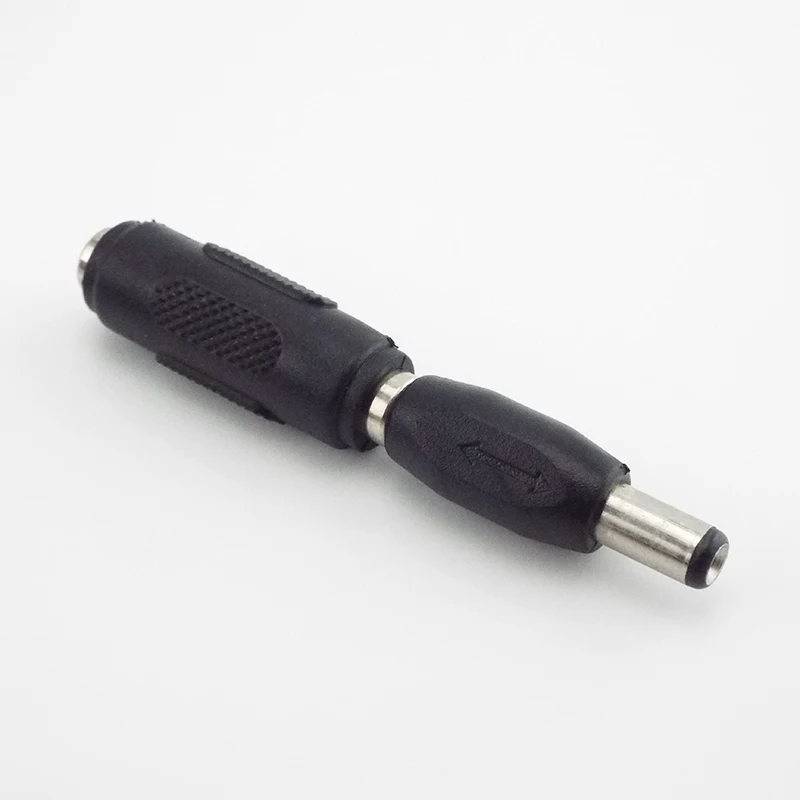 Conector de toma de corriente de 5,5x2,1mm/5,5x2,1mm CC, doble macho a macho, hembra a hembra, adaptador de conector de montaje de Panel CCTV