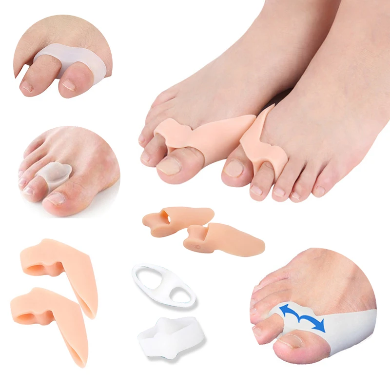 1Pair Silicone Dita Dei Piedi Separatore Borsite Osso Ectropione Regolatore Dita Dei Piedi Apparecchio Esterno Strumenti Per La Cura Del Piede