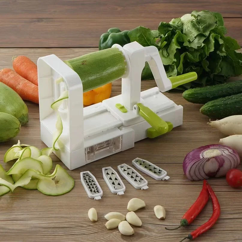 Stainless Steel Vegetable Spiralizer Vegetable Slicer for Fresh Onions Salad Chopper Potato Cutter Noodle Maker Spaghetti Squash