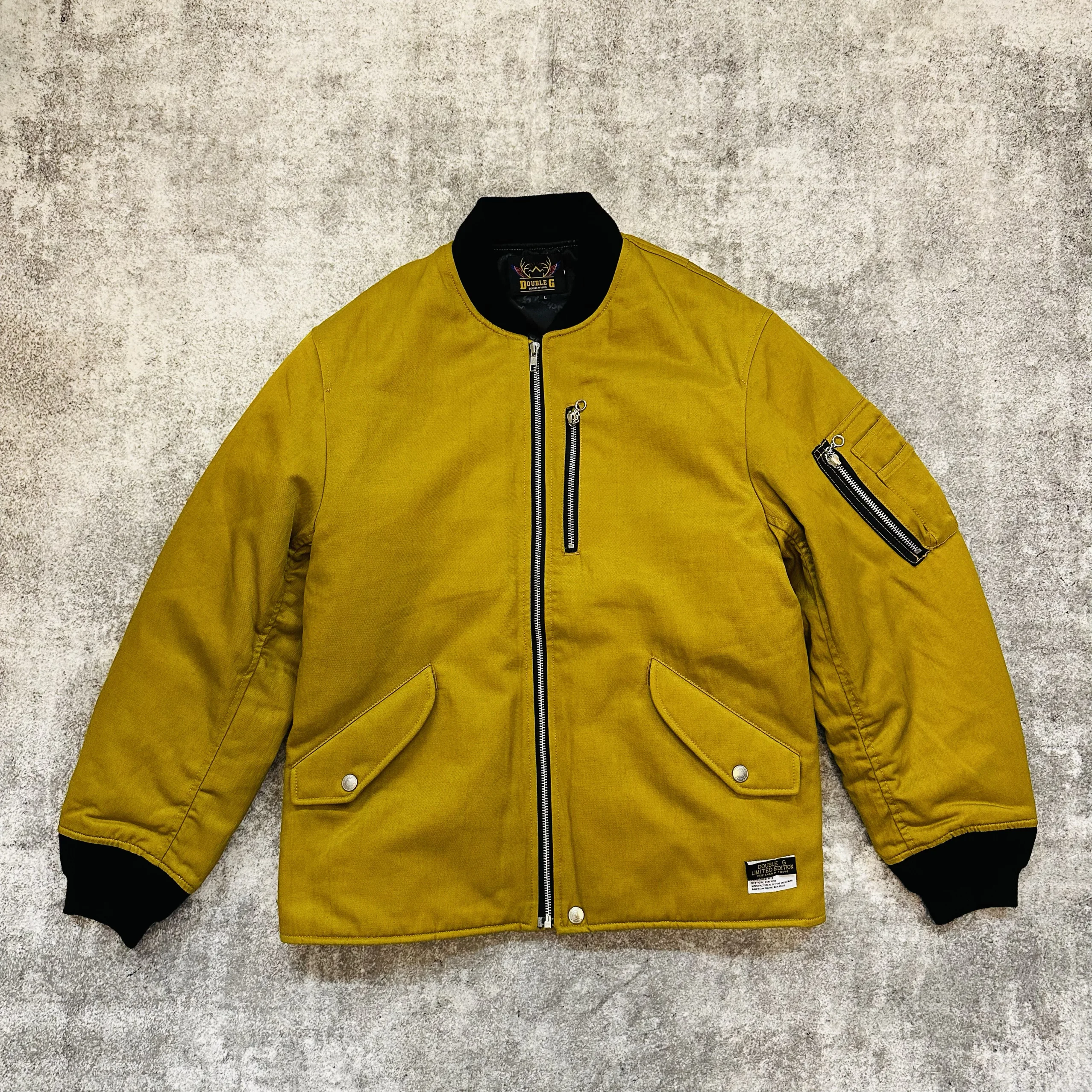 MA1 Mid-Length Cotton Flight Jacket Motorcycle Riding Biker Baseball Collar Warm Fashion Urban Style Workwear Thickened Autum...