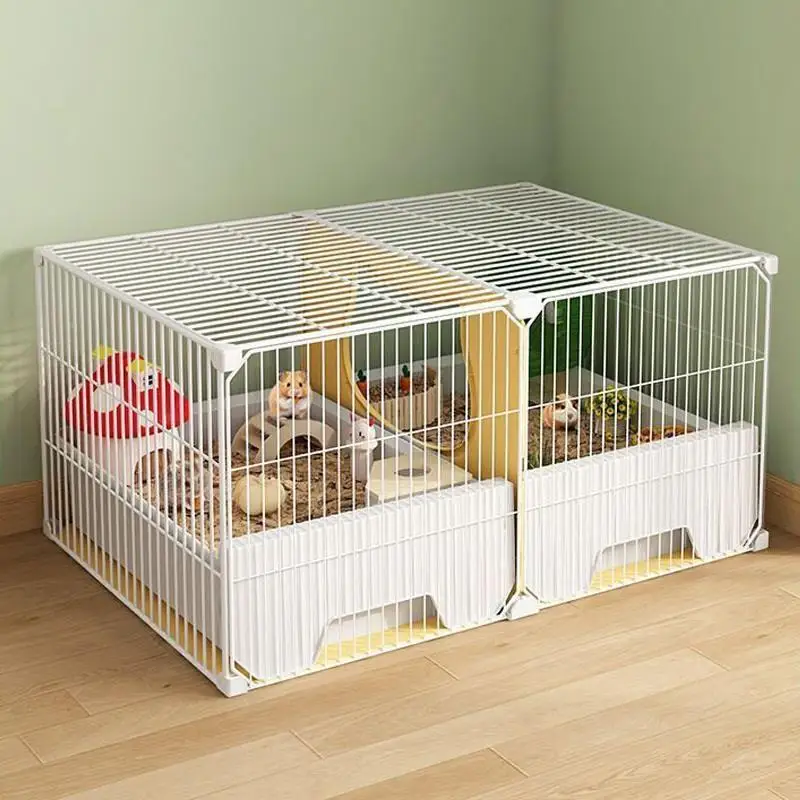 Hamster Cage, Extra Large Luxury Villa Easy-to-clean Drawer-type Gold Bear Flower Squirrel Special Landscaping Breeding Box