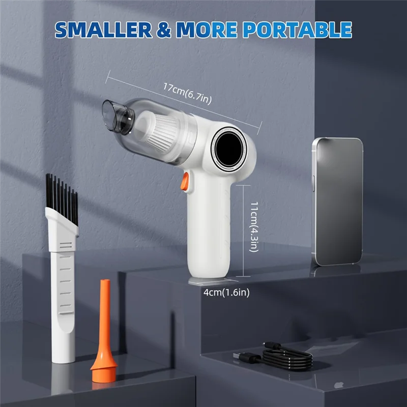 

Беспроводной ручной автомобильный пылесос, мощный мини-пылесос для удаления пыли и выдувания, простая установка, простота в использовании-A77G