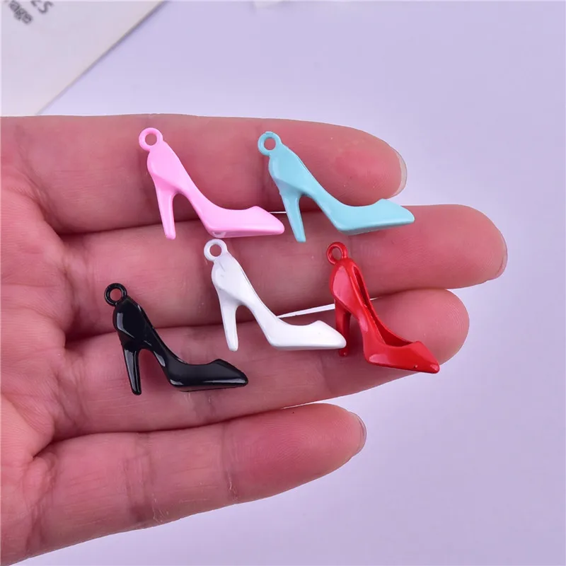 MIx 10pcs/pack 3D High-shoes Metal Charms  Pendant Jewelry Making Craft DIY