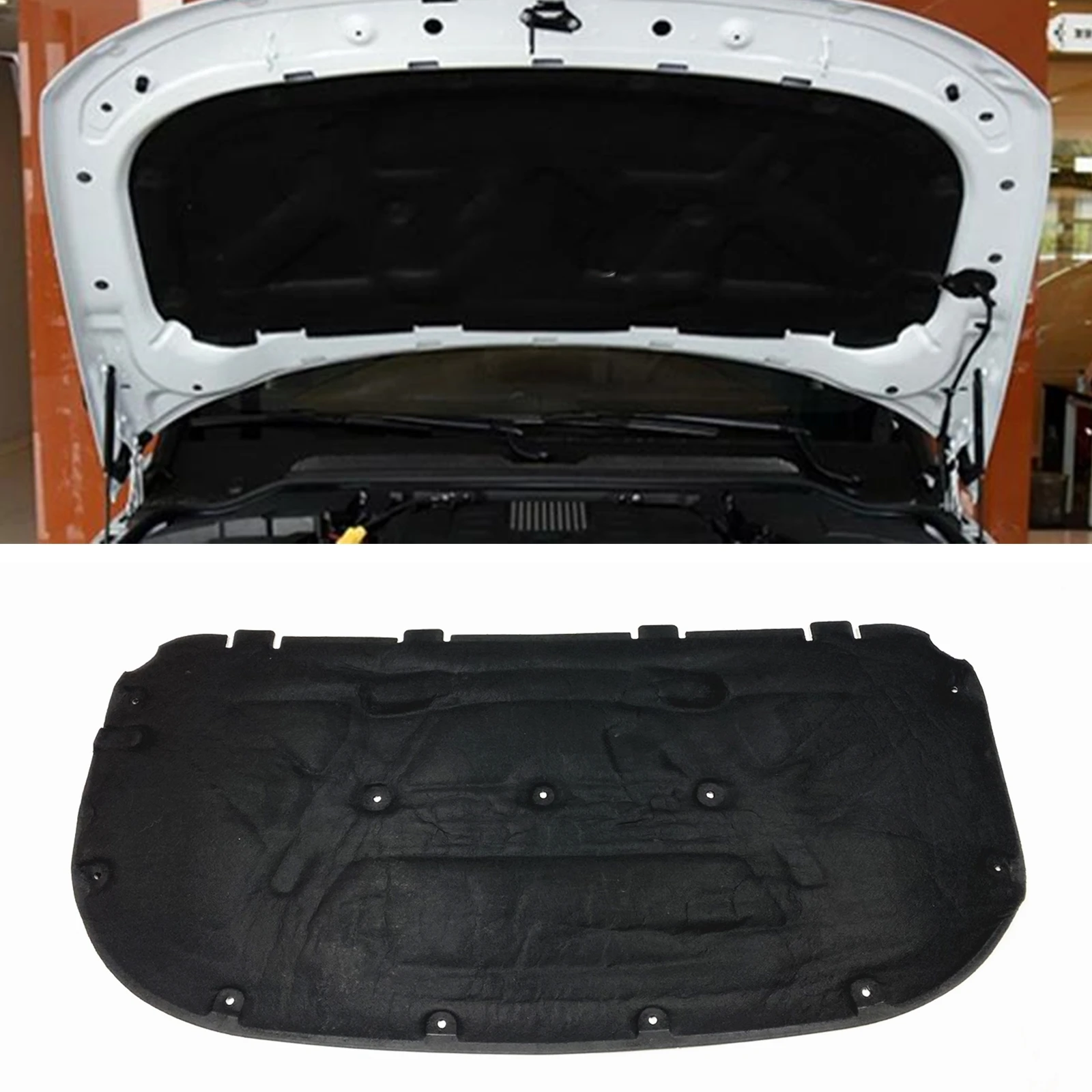 

Front Hood Insulation Pad Liner Heat Shield Shade Engine Bonnet Interior Cover Proof Mat For Land Rover LR4 2010 LR013222