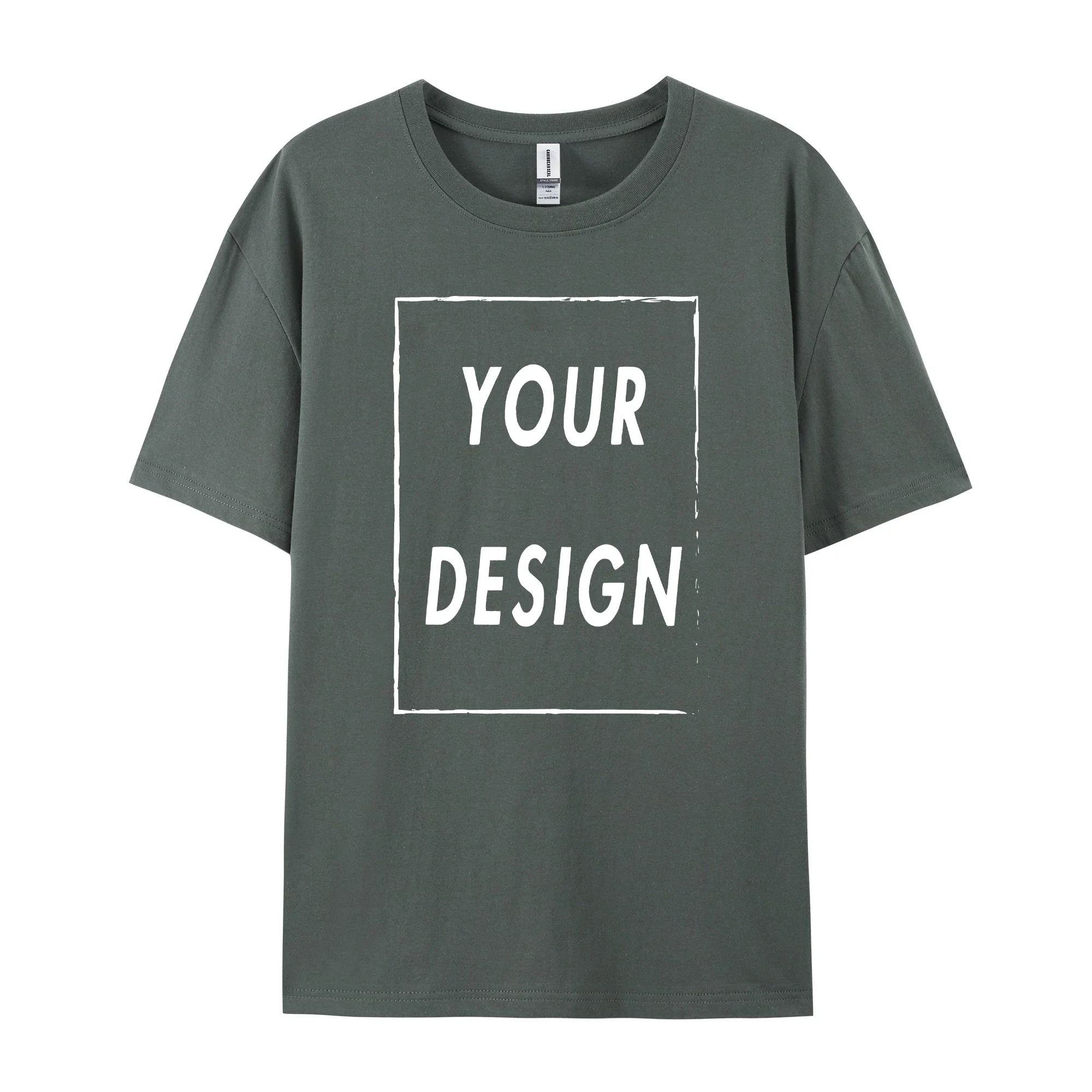 Maßgefertigte 180GSM 100% Baumwolle Unisex T-Shirts - Fügen Sie Ihr Logo/Foto/Slogan Hinzu, Mittlere Stärke für Ganzjähriges Tragen – Detail 10