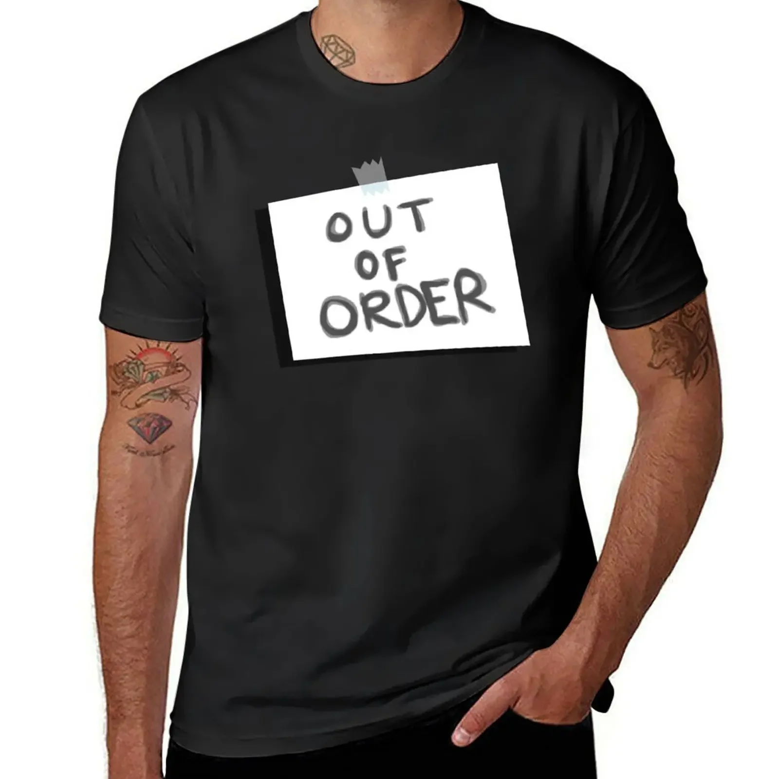 Out of Order T-Shirt cotton man t-shirts cute clothes plain mens graphic t-shirts funny