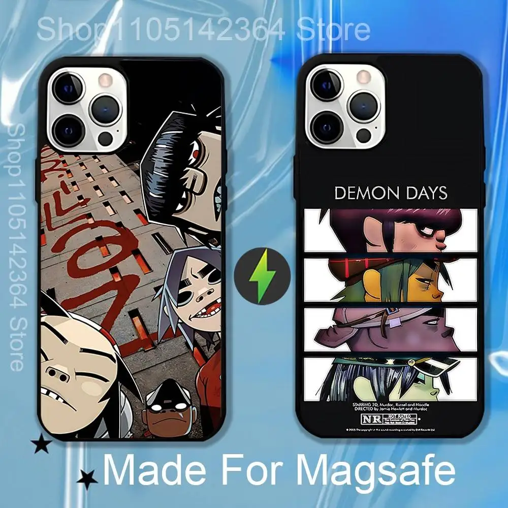 

ROCK G-Gorillaz-s BAND Phone Case For iPhone 17,16,15,14,13,12,11,Pro,Max,Plus,Mini,SE4,E Magnetic Magsafe Wireless Charging