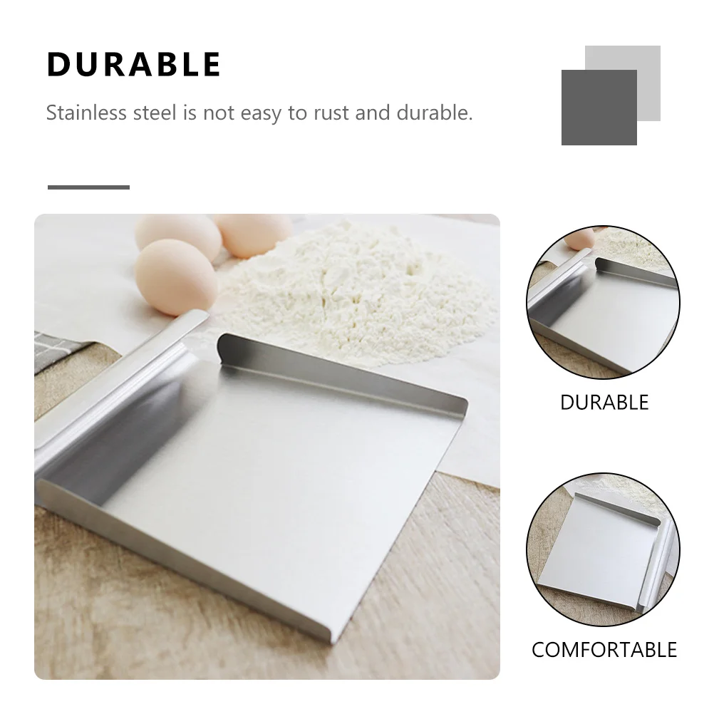 

2Pcs Stainless Steel Food Scoops Multipurpose Practical Ice Cube Flour Grain Shovels Kitchen Rice Scoops Ice Cube Shovels