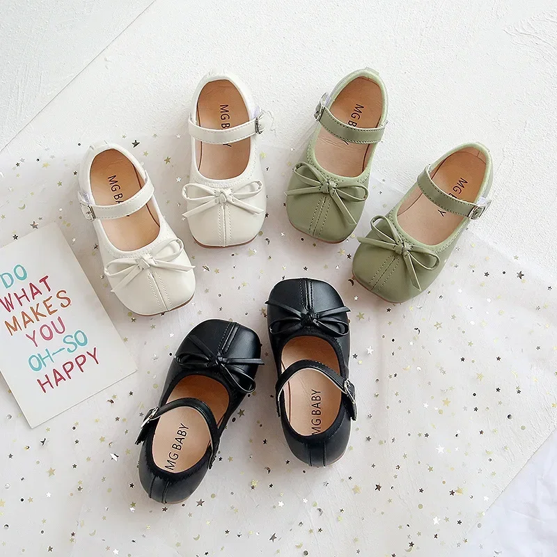 

Fashion Shoes For Baby Butterfly Girls Flats Soft Singe Shoes For Kids Girls PU Leather Shoes