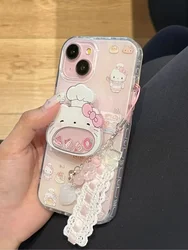 Dessert Master Hello Kitty Suitable for Apple 15 Phone Case iPhone 16 Soft Edge 14 New 13 Promax Cartoon 12/11 Models
